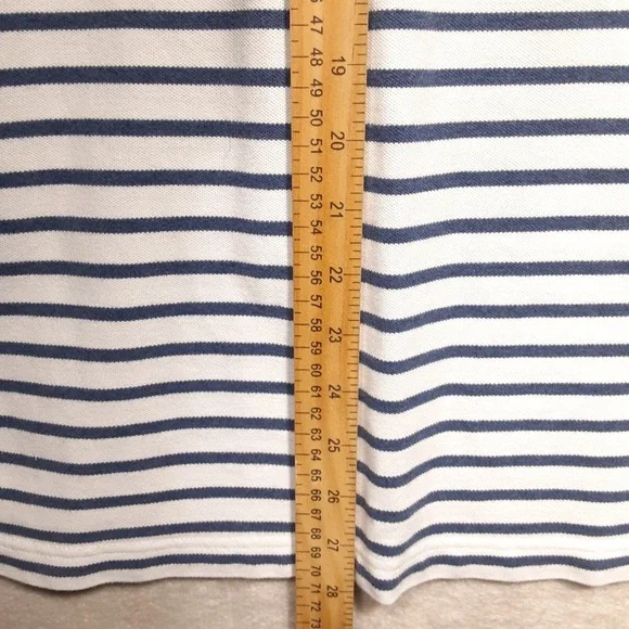 Brooks Brothers Mens Pique Striped Polo Sz.M/Original Fit/White-Blue/Stretch - Picture 10 of 10